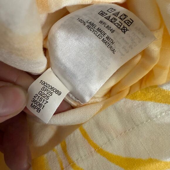 I.N.CPetite Printed Linen-Blend Utility Jumpsuit Yellow, 6 - Picture 5 of 9